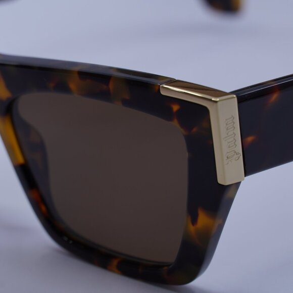 Palm Angels PERI099 HOLLYWOOD 6064 Cat Eye Sunglasses - Havana/Brown - Picture 4 of 11